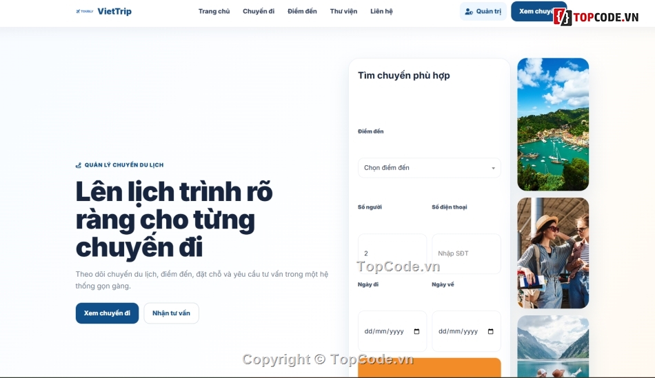 Website du lịch,Website quản lý,Manager